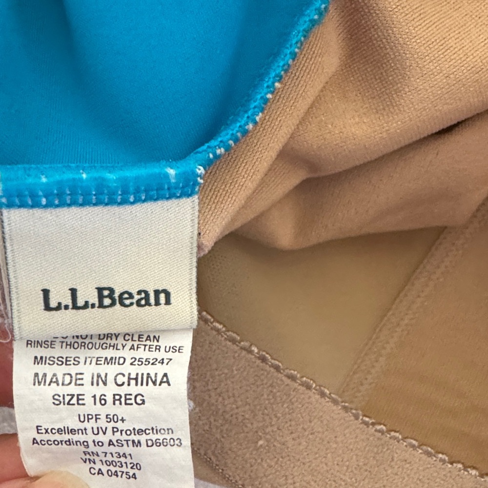 L.L. Bean Teal Tankini Swim Top - Picture 2 of 5